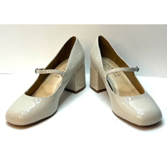 Journee Collection Women's Okenna Mary Jane Block Heel Pumps Grey Size 7.5W NWT - Picture 3 of 11